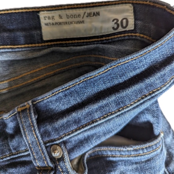 rag & bone x net a porter capri jeans distressed size 30 - Picture 3 of 9